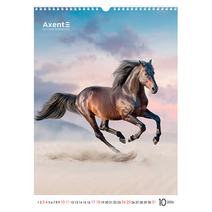 Календарь настенный 2026 Axent Horses 8804-26-3-A, А3