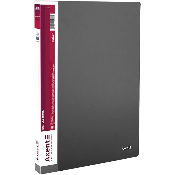 Дисплей-книга Axent 1040-03-A, А4, 40 файлов, серая