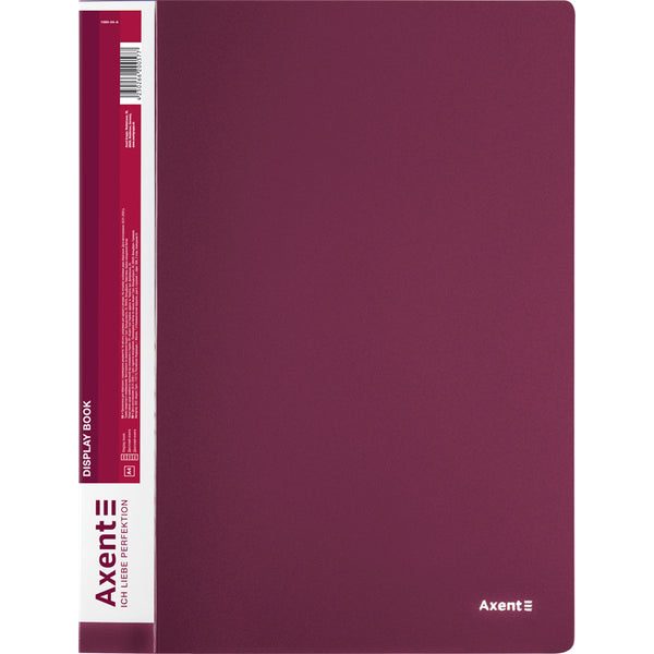 Дисплей-книга Axent 1060-04-A, А4, 60 файлов, бордовая