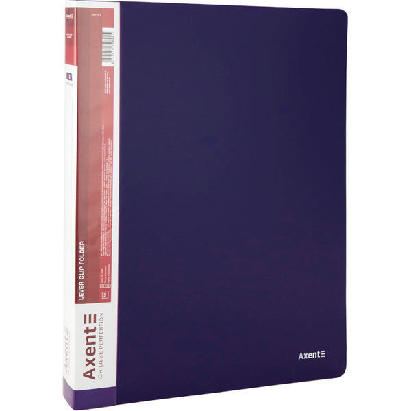 Папка с прижимом Axent 1301-02-A, А4, с внутренним карманом, синяя