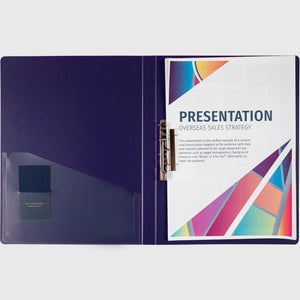 Папка с прижимом Axent 1301-02-A, А4, с внутренним карманом, синяя