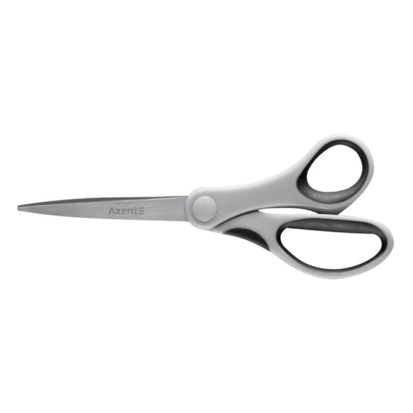 Ножницы Axent Duoton 6302-01-A, 20 см, с прорезиненными ручками, серо-черные