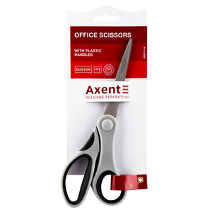 Ножницы Axent Duoton 6302-01-A, 20 см, с прорезиненными ручками, серо-черные