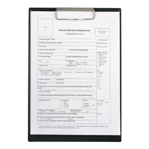 Планшет с металлическим клипом Axent 2512-01-A, A4, чёрный