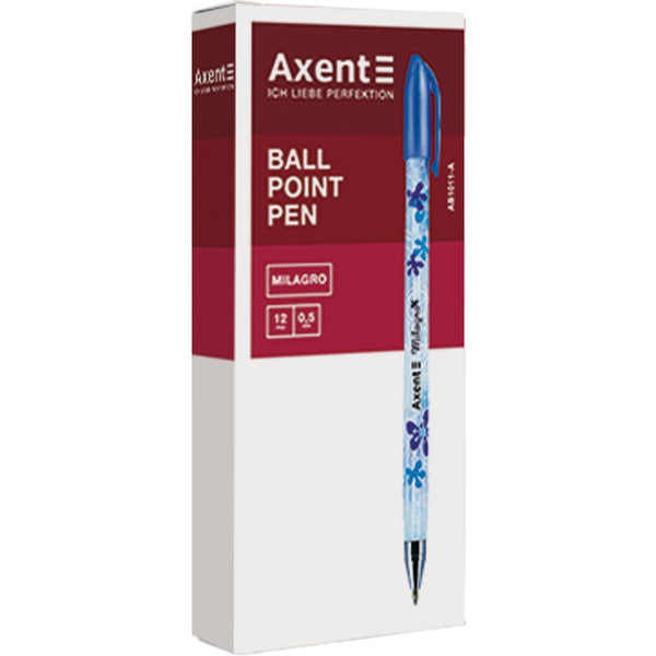Ручка шариковая Axent Milagro AB1011-02-A, 0.5 мм, синяя