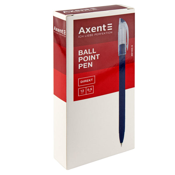 Ручка шариковая Axent Direkt AB1002-01-A, 0.5 мм, чёрная
