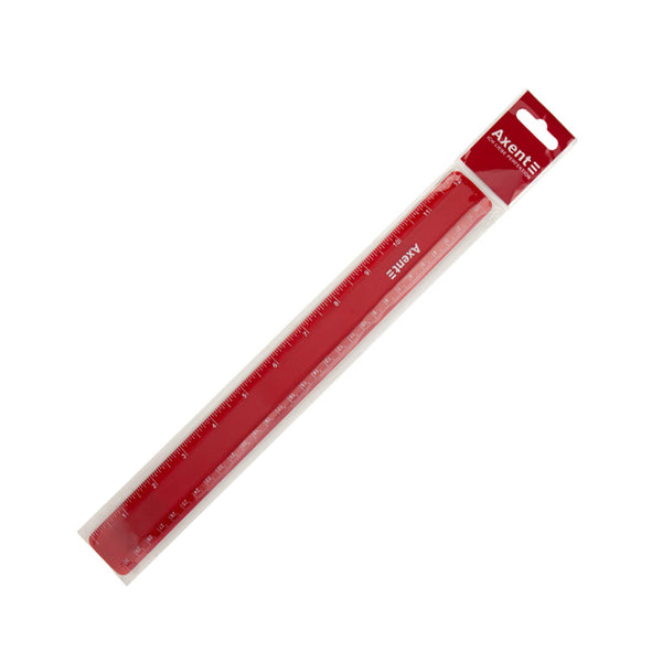 Линейка пластиковая Axent 7530-04-A, 30 см, бордовая