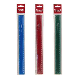 Линейка пластиковая Axent 7530-04-A, 30 см, бордовая