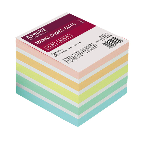 Бумага для заметок Axent Elite "Color” 8026-A, 90х90х40 мм, непроклеенная