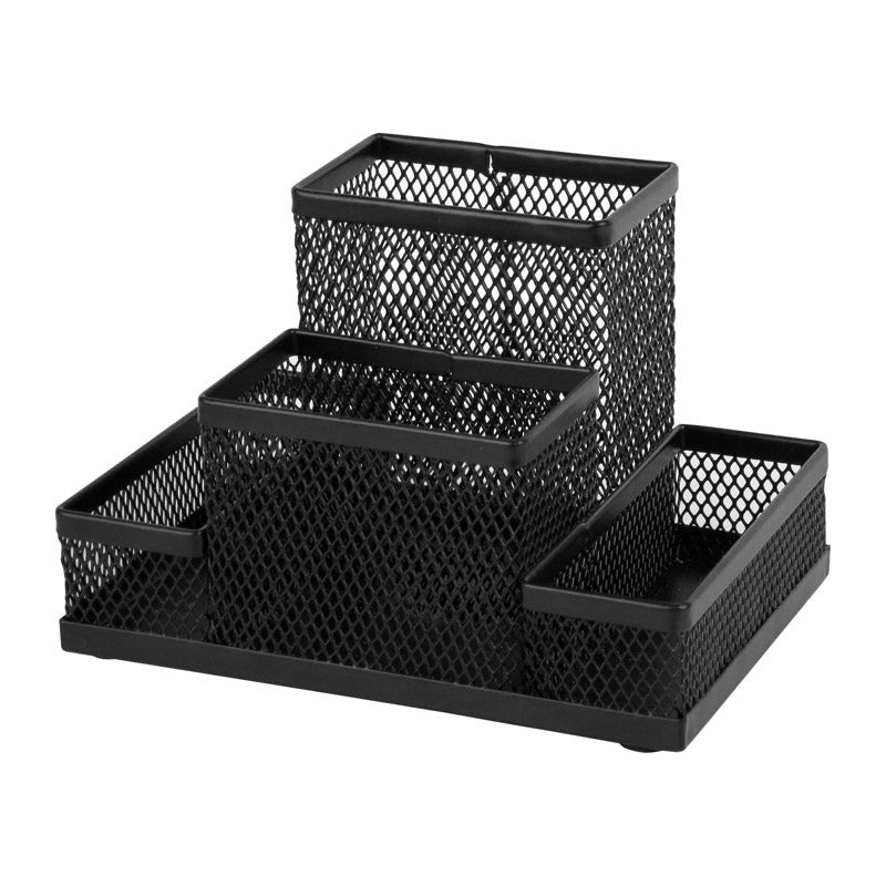 Przybornik na biurko Axent 2117-01-A, 155x103x100mm, metalowy, czarny