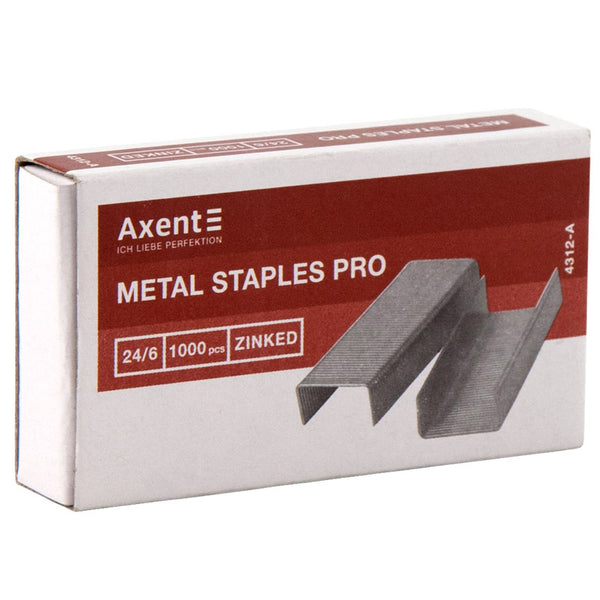 Скоби для степлерів Axent Pro 4312-A, №24/6, 1000 штук