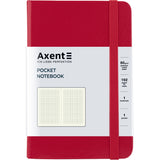 Книга записная Axent Partner 8301-03-A, A6-, 95x140 мм, 96 листов, клетка, твердая обложка, красная