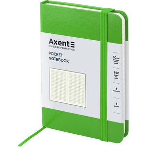 Книга записная Axent Partner 8301-04-A, A6-, 95x140 мм, 96 листов, клетка, твердая обложка, салатовая