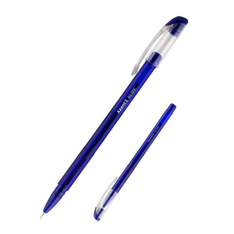 Ручка масляна Axent Glide AB1052-02-A, 0.7 мм, синя