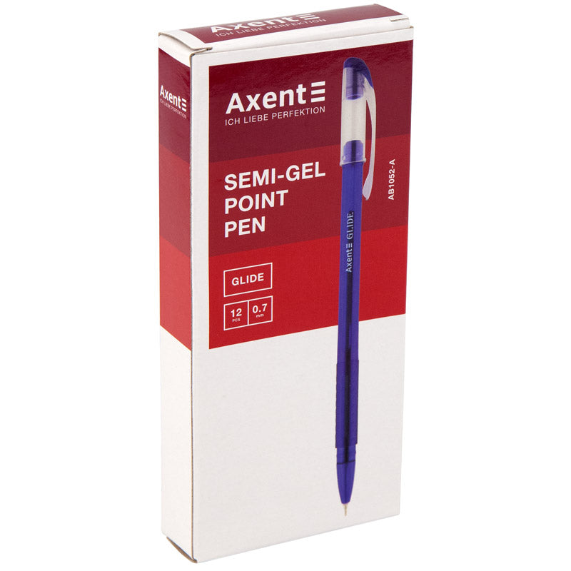 Ручка масляная Axent Glide AB1052-02-A, 0.7 мм, синяя - купить в