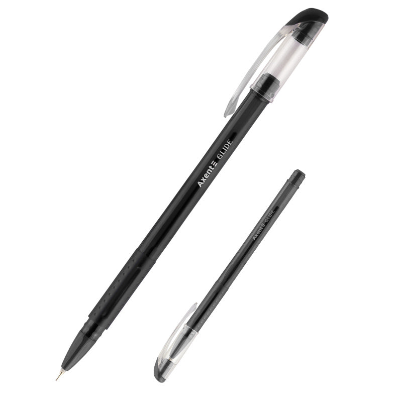 Ручка масляна Axent Glide AB1052-01-A, 0.7 мм, чорна