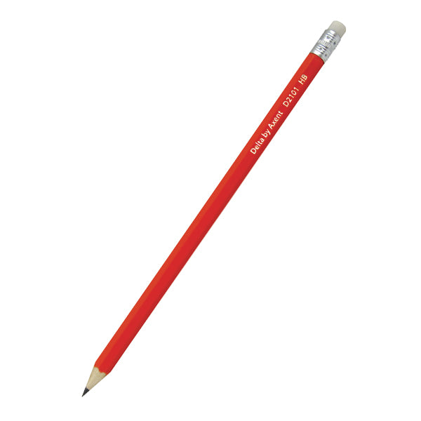 Олівець графітний Axent Delta D2101, з гумкою, НВ, 2 мм