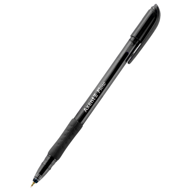 Ручка масляна Axent Flow AB1054-01-A, 0.7 мм, чорна