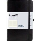 Книга записная Axent Partner Lux 8202-01-A, A5-, 125x195 мм, 96 листов, клетка, твердая обложка, чёрная