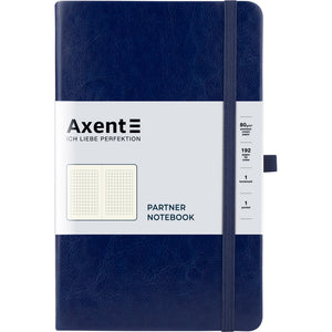 Книга записная Axent Partner Lux 8202-02-A, A5-, 125x195 мм, 96 листов, клетка, твердая обложка, синяя