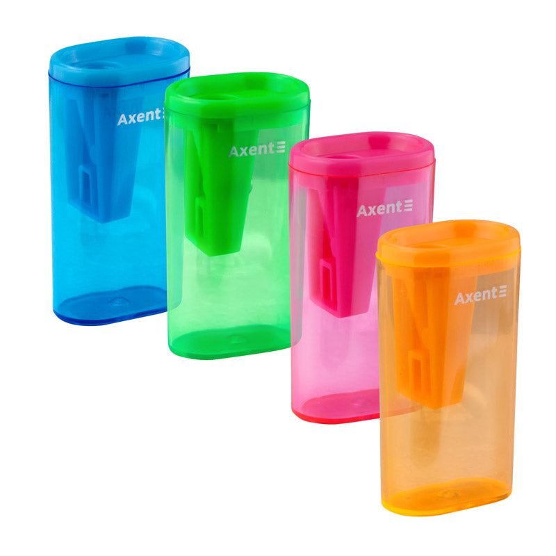 Точилка для карандашей с контейнером Axent Lighter 1155-A, ассорти