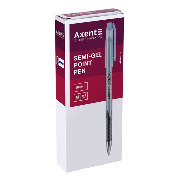 Ручка масляная Axent Shine AB1063-02-A, 0.7 мм, синяя