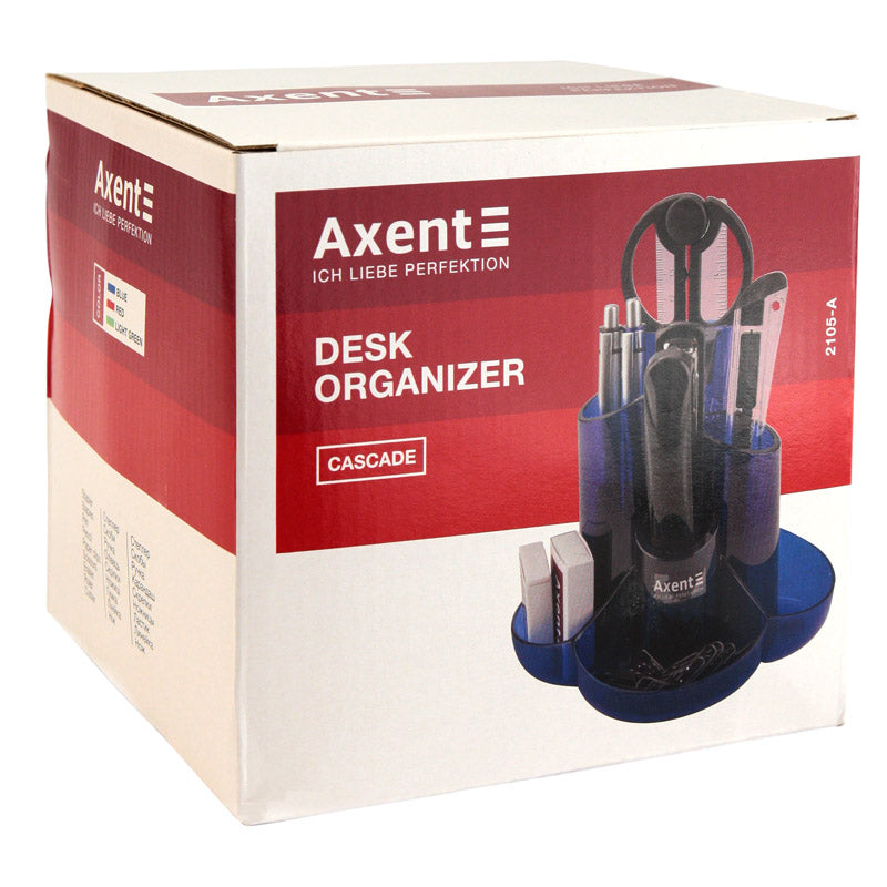 Набор настольный Axent Cascade 2105-02-A, 9 предметов, синий