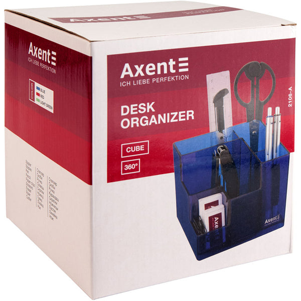 Набор настольный Axent Cube 2106-06-A, 9 предметов, красный