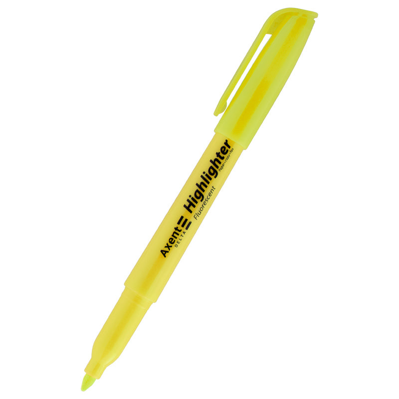Маркер Axent Delta Highlighter D2503-08, 2-4 мм, клиноподібний жовтий