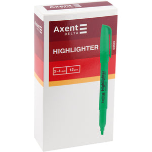 Маркер Axent Delta Highlighter D2503-04, 2-4 мм, клиноподібний зелений