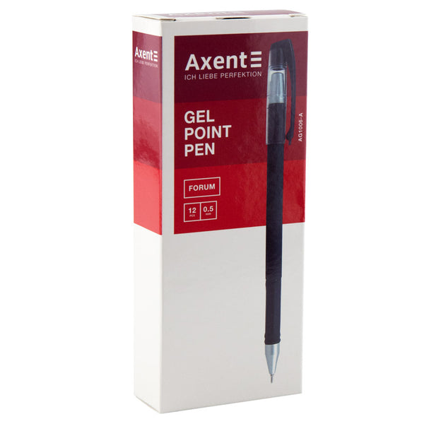 Ручка гелевая Axent Forum AG1006-01-A, 0.5 мм, чёрная