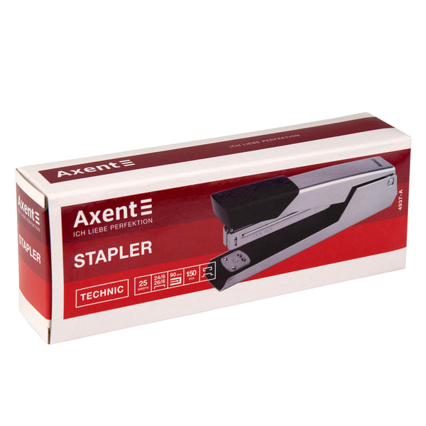 Степлер канцелярский №24/6 Axent Technic 4937-A, металлический, 25 листов, хром