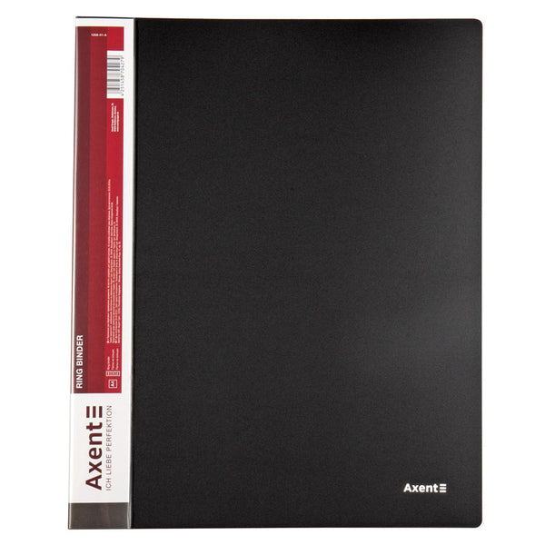 Папка на 4-х кільцях Axent 1208-01-A, А4, 35 мм, чорна