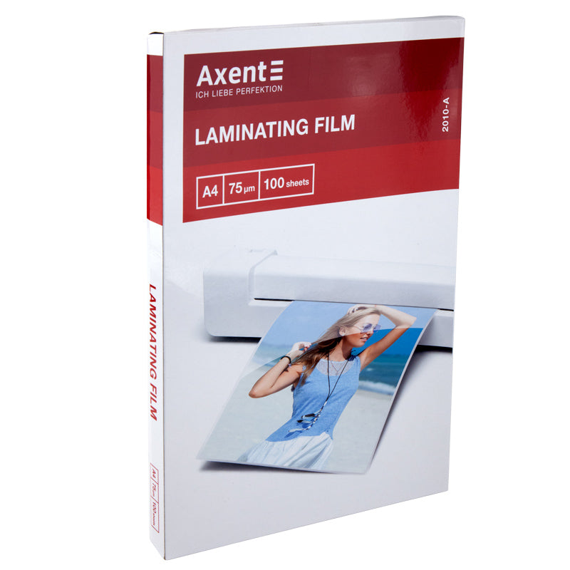 Плёнка для ламинирования Axent 2010-A, 75 мкм, A4, 216 x 303 мм, 100 штук