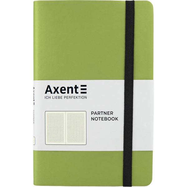 Книга записная Axent Partner Soft 8206-09-A, A5-, 125x195 мм, 96 листов, клетка, гибкая обложка, салатовая