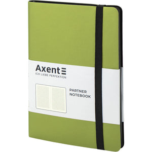 Книга записная Axent Partner Soft 8206-09-A, A5-, 125x195 мм, 96 листов, клетка, гибкая обложка, салатовая