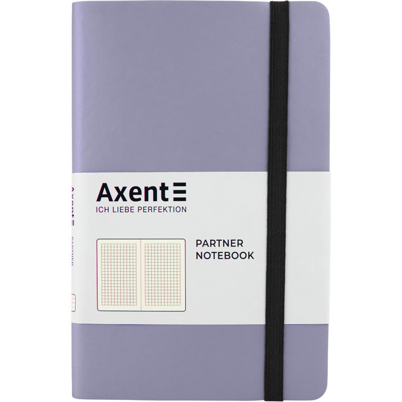 Книга записная Axent Partner Soft 8206-34-A, A5-, 125x195 мм, 96 листов, клетка, гибкая обложка, серебряная