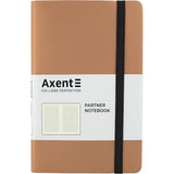 Книга записная Axent Partner Soft 8206-35-A, A5-, 125x195 мм, 96 листов, клетка, гибкая обложка, золотая