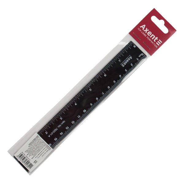 Линейка пластиковая Axent 7620-01-A, 20 см, черная