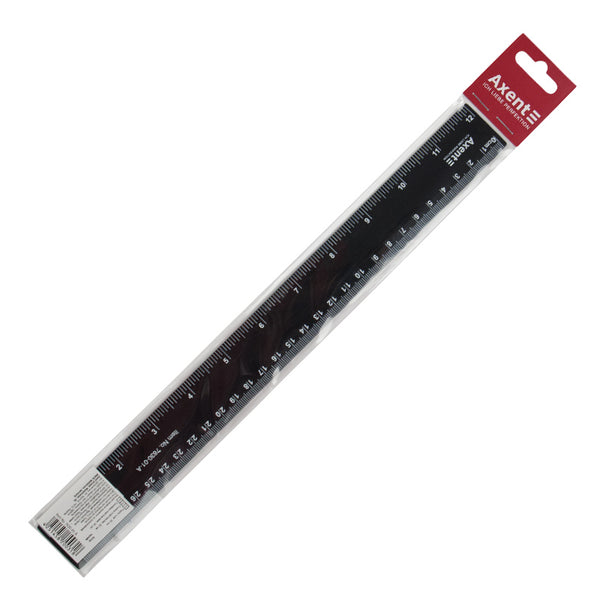 Линейка пластиковая Axent 7630-01-A, 30 см, черная