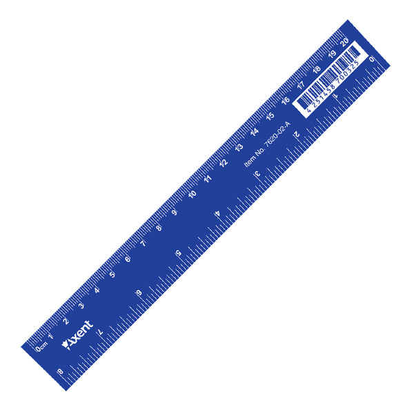 Линейка пластиковая Axent 7620-02-A, 20 см, синяя