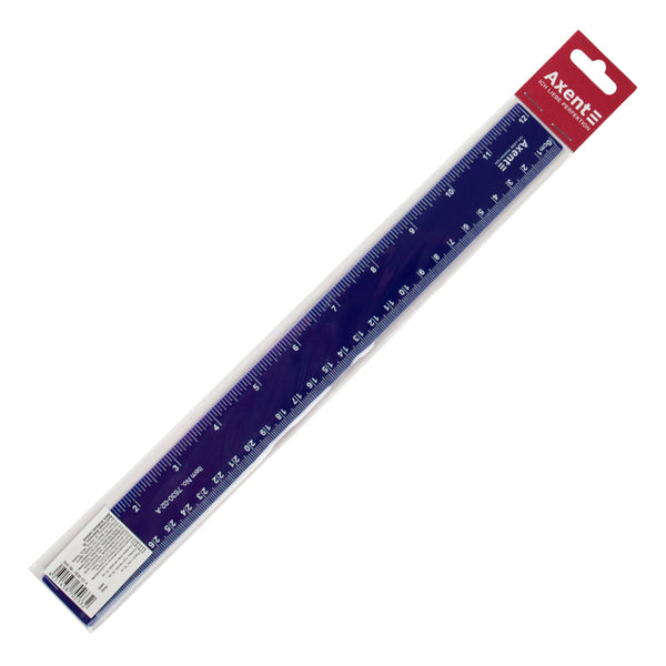 Линейка пластиковая Axent 7630-02-A, 30 см, синяя