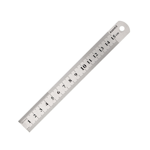 Линейка стальная Axent 7715-A, 15 см