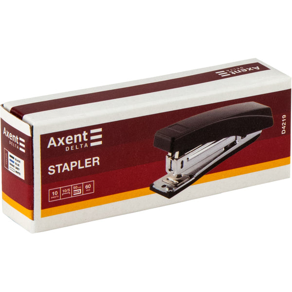 Степлер канцелярский №10/5 Axent Delta D4219-03, пластиковый, 10 листов, серый