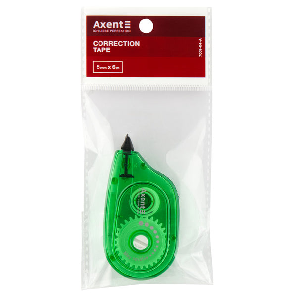 Корректор ленточный Axent 7009-04-A, 5 мм х 6 м, зеленый