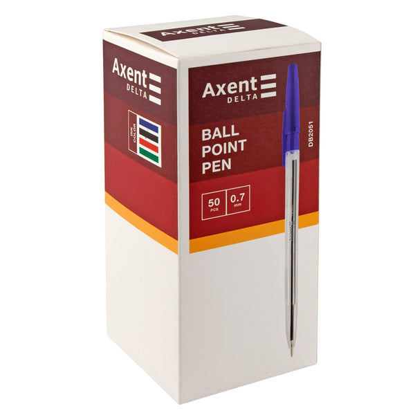 Ручка шариковая Axent Delta DB2051-01, 0.7 мм, чёрная