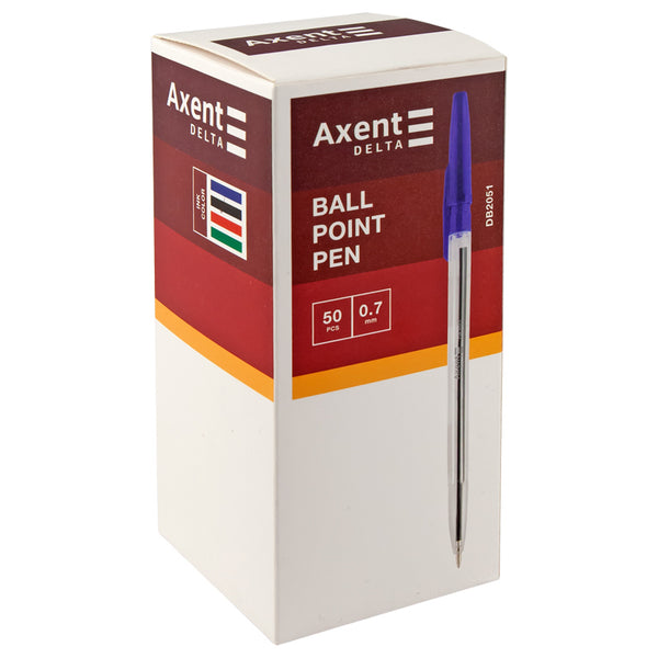Ручка шариковая Axent Delta DB2051-06, 0.7 мм, красная