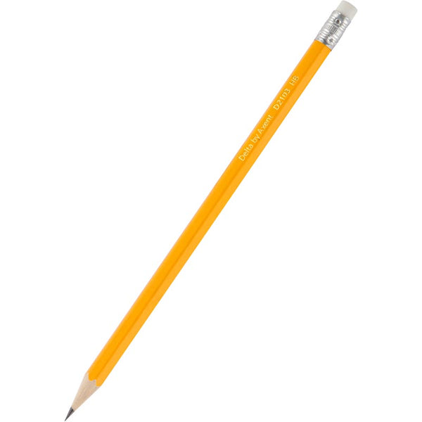 Карандаш графитный Axent Delta D2103 с ластиком, HB, 2 мм