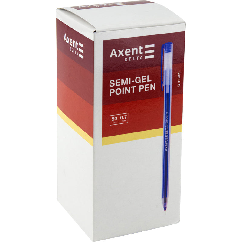 Ручка масляна Axent Delta DB2059-02, 0.7 мм, синя