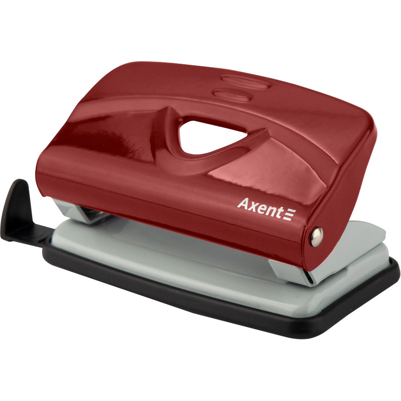 Dziurkacz Axent Exakt-2 3910-06-A, metalowy, 10 kartek, czerwony